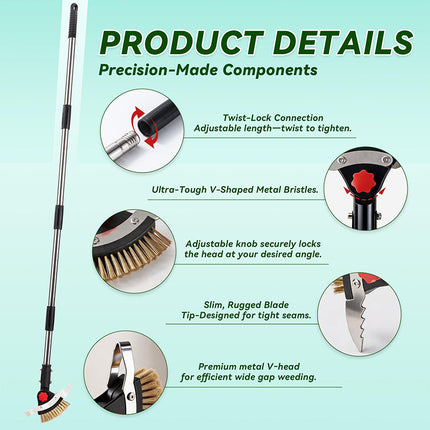 Weeding Tool, Weed Puller with Wire Brush – image 8