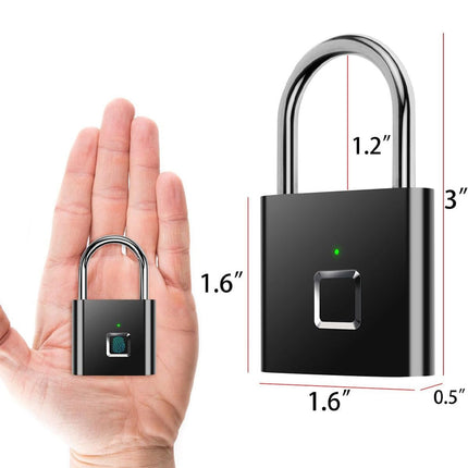 Fingerprint Padlock Keyless, Locker Lock for Gym and School – image 7