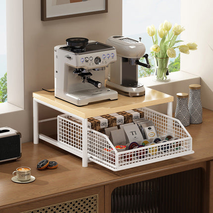 2 Tier Kitchen Counter Shelf with Wood Top – image 6
