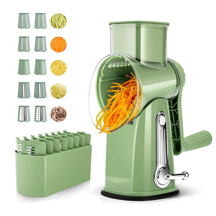 Rotary Cheese Grater Shredder with 5 Blades, Vegetable Cutter – image 9