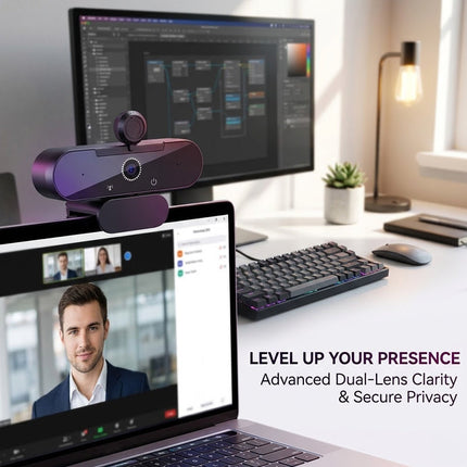 Ultra HD 4K Webcam with Microphone, Web Camera with Privacy Shutter – image 10