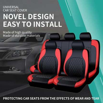 Car Seat Covers Full Set, Waterproof PU Leather Car Seat Covers