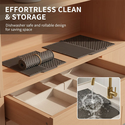 Dish Drying Mats, Heat Resistant Silicone Mat – image 15