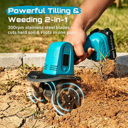 Electric Garden Tiller Cultivator, Electric Cultivator for Flower Beds – image 7