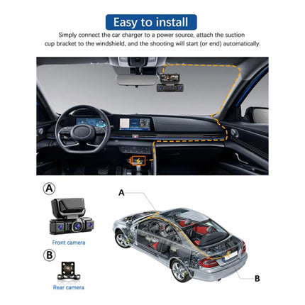 4 Channel Dash Cam with GPS, 1080p Dash Camera with Loop Recording – image 9