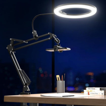 Overhead Ring Light with Boom Arm and Phone Holder, Streaming Light for Crafting – image 6