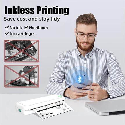 Portable Thermal Printer, Wireless Printer for Phone and Laptop