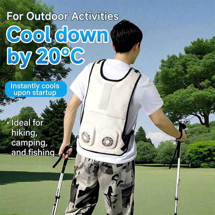 Portable Cooling Vest with Fans for Construction Work, Cooling Clothing for Hiking and Camping – image 5