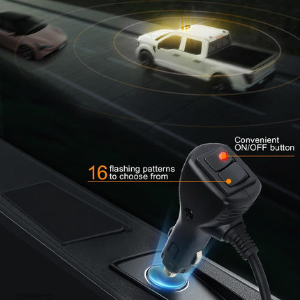 LED Flashing Strobe Light Bar, Magnetic Rooftop Beacon Light for Truck – image 14