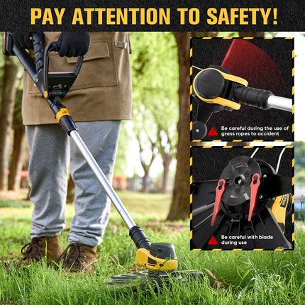Electric Weed Eater Cordless, 2 in 1 Cordless String Trimmer and Lawn Edger, Weed Whacker with 90 Degree Pivoting – image 16