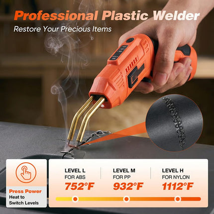 Cordless Plastic Welder, Plastic Welding Kit with Hot Stapler – image 4