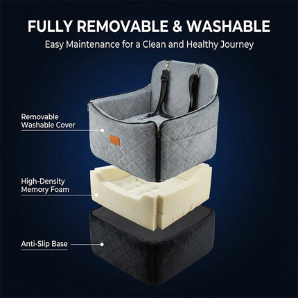 Dog Car Seats for Back Seat, Plush Dog Bed for Car with Non Slip Bottom – image 8