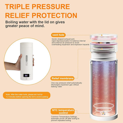 Travel Electric Tea Kettle, Portable Electric Kettle with Temperature Control – image 8