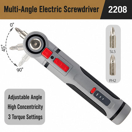 Electric Screwdriver with Pivoting Head, Angle Screwdriver Power Tool – image 6