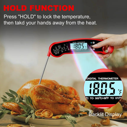 Digital Instant Read Meat Thermometer, Waterproof Food Thermometer for Cooking – image 8