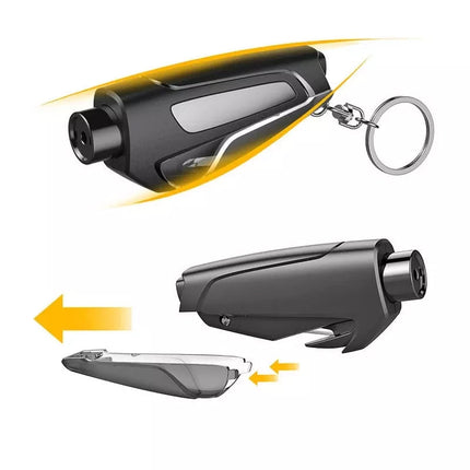 Glass Breaker Keychain, Car Window Breaker and Seat Belt Cutter 3 in 1 with Emergency Whistle, Car Accessories