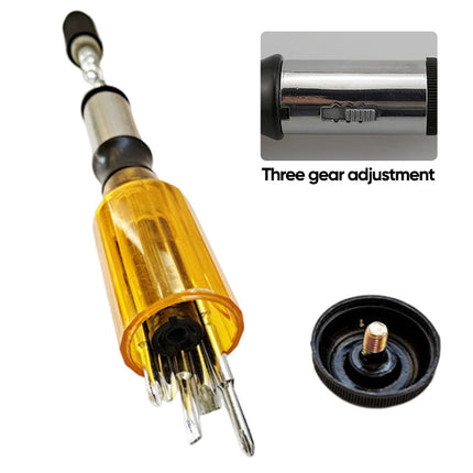 Ratchet Screwdriver with 5 Magnetic Heads, Magnetic Screwdriver for Tight Spaces