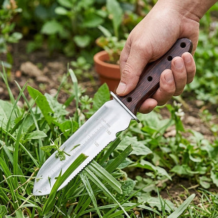 Hori Hori Knife with Leather Sheath, Garden Hand Tool for Planting – image 10