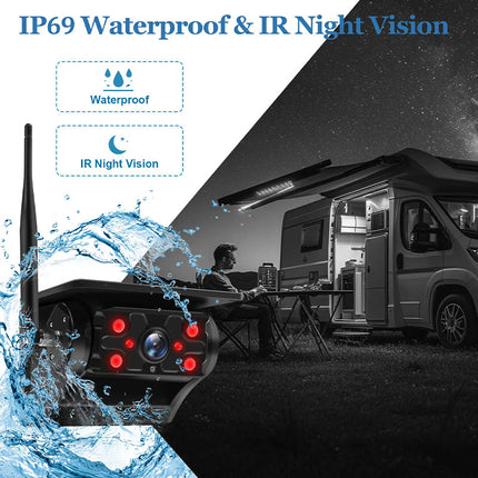 Wireless Backup Camera System, Solar RV Backup Camera with Night Vision – image 9