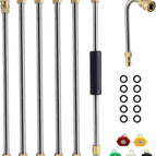 7 Pcs * Pressure Washer Extension Wand + 5 Pcs * Nozzle