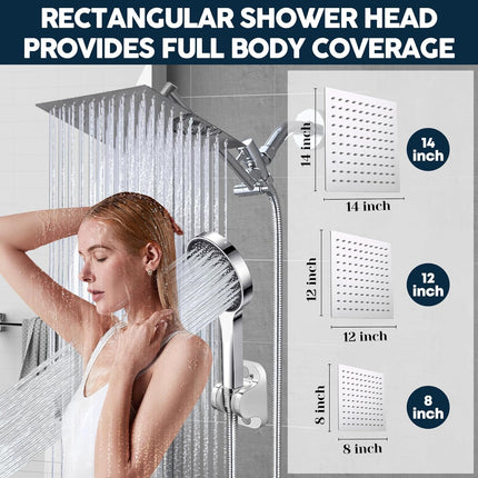High Pressure Shower Head with Handheld, Shower Kit with 3 Spray Modes – image 5