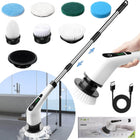 Floor Scrubber Electric Spin Cleaner, Shower Scrubber with 7 Brush Heads, Cordless Bathroom Scrubber for Tub and Tile