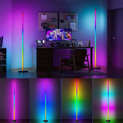 RGB Corner Floor Lamp with Remote, Smart Standing Lamp for Gaming Room – image 7