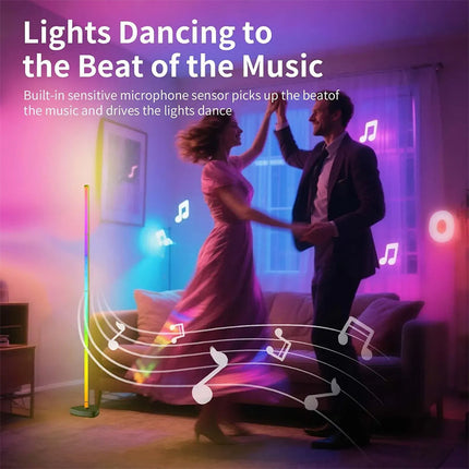 RGB Corner Floor Lamp with Remote, LED Floor Lamp with Music Sync – image 6
