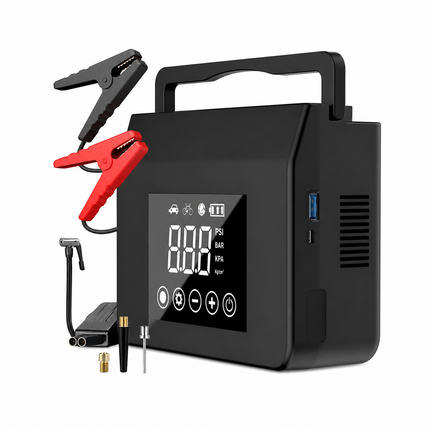 Portable Jump Starter with Air Compressor, 2500A Car Battery Jump Starter with 150 PSI Tire Inflator and Power Bank – image 9
