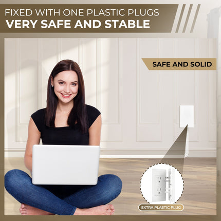 Ultra Thin Outlet Concealer, 3 Outlet Power Strip with Cord
