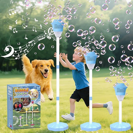 Bubble Machine for Kids, Standing Party Bubble Machine with Music, Outdoor Toys for Girls and Boys, Bubble Blower – image 6