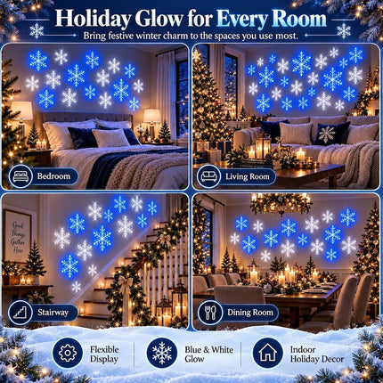 Snowflake Lights, 3D LED Snowflake Wall Decoration with Remote – image 11