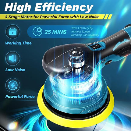 Cordless Car Polisher, Foam Polishing Pads – image 5