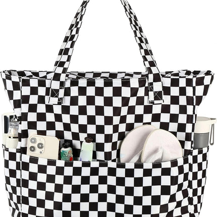 Large Tote Bag for Beach and Pool, Beach Tote with Waterproof Wet Pocket for Grocery – image 17