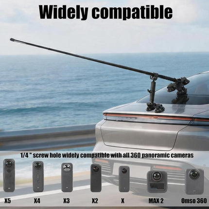 Suction Cup Mount for Action Camera, Invisible Selfie Stick with 5 Suction Cups – image 11