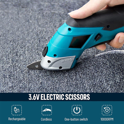 Cordless Power Scissors, Electric Box Cutter for Cardboard and Carpet