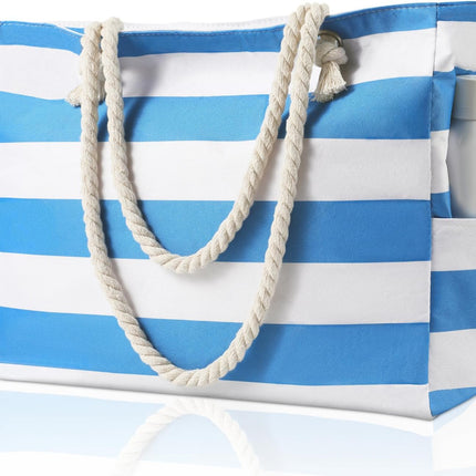 Beach Tote Bag, Waterproof Tote Bag with Zipper – image 8