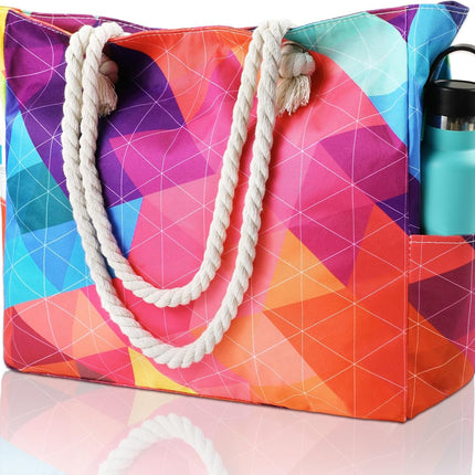 Beach Tote Bag, Waterproof Tote Bag with Zipper – image 20