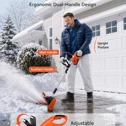 Electric Snow Shovel with Battery and Quick Charger, Cordless Snow Shovel 13 Inch – image 4