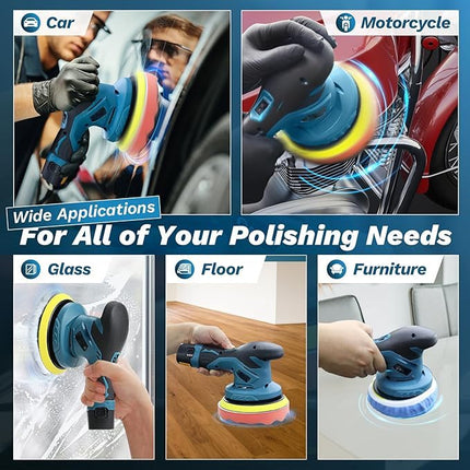 Cordless Car Polisher, Car Buffer Polisher with 6 Speeds – image 7