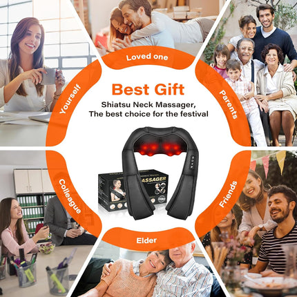 Neck Massager with Heat, Deep Kneading Back Massager for Home and Office – image 5