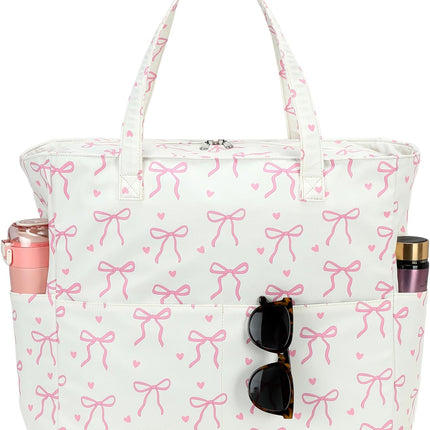 Large Tote Bag for Beach and Pool, Sandproof Beach Bag with Zipper – image 36