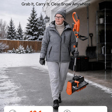 Electric Snow Shovel with Battery and Quick Charger, Electric Snow Blower for Driveway – image 5