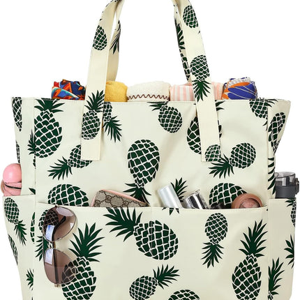 Large Tote Bag for Beach and Pool, Sandproof Beach Bag with Zipper – image 34