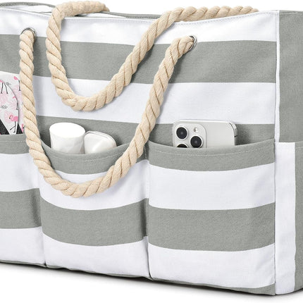 Beach Tote Bag, Waterproof Beach Bag with Pockets and Adjustable Shoulder Strap – image 18