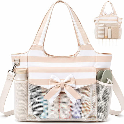 Large Tote Bag for Beach and Pool, Sandproof Beach Bag with Zipper – image 16