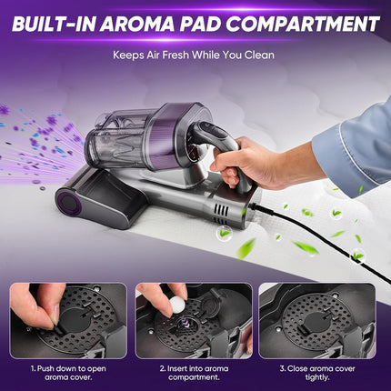 Mattress Vacuum Cleaner, Bed Vacuum with Warm Air and Cyclonic Filtration – image 9