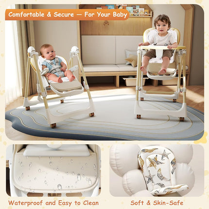 Foldable Infant High Chair with Removable Tray and 5 Point Harness – image 12