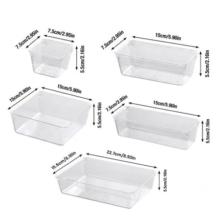 Clear Drawer Organizers with 4 Tray Sizes – image 9