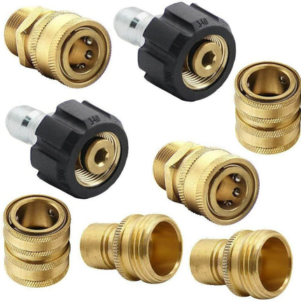 Garden Hose Adapter for Pressure Washer, 8 Pack Garden Hose Quick Connect Set, Pressure Washer Parts with Hose Connector
